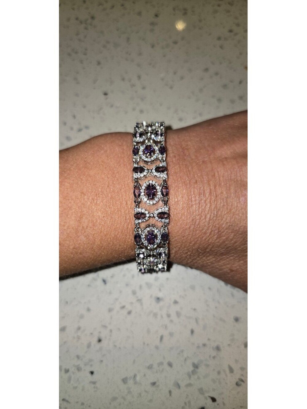 Amethyst Bracelet w/extender to 8"